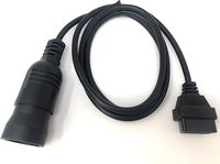 AccuGPS Cable Adaptador de Diagnóstico para Camiones de Servicio Pesado, Conector Automotriz OBD-II de 6 Pines y J1708 de 16 Pines, 26 AWG, Plug-and-Play, Modelo CN