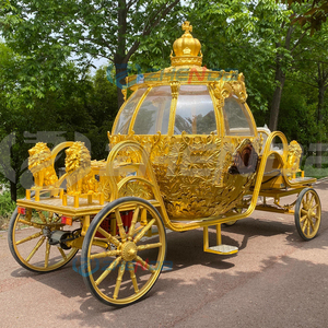 Golden Lion Princess Electric Pumpkin Horse Carriage Precio Wedding Sightseeing Carriage Royal Horse Price - Product Image 4