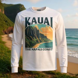 Camiseta Vintage de Manga Larga de la Costa de Napali, Hawái, Kauai, Ropa de Playa - Product Image 3