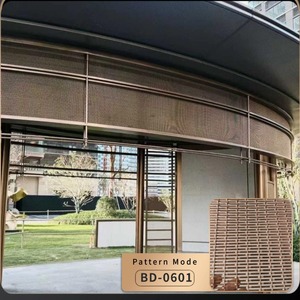 רשת אדריכלית BD-0601 עשויה פלדת אל-חלד 304 עמידה, רשת מתכת דקורטיבית ארוגה לחיפוי חזיתות של קניונים - Product Image 3