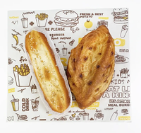 Papier d'emballage pour sandwichs résistant à la graisse avec logo personnalisé pour les emballages de boulangerie, de charcuterie et de restauration, feuilles de papier sulfurisé imprimées, conformes aux normes alimentaires