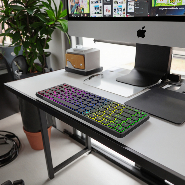 New Hot Sale Rechargeable 2.4G BT Wireless Type-C Dual Mode Gaming Keyboard KBLW-001 Multilingual Layout Membrane Plastic