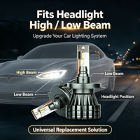 Ampoule de phare LED HOLY V35 12V, haute luminosité, bande de refroidissement en cuivre, blanc froid 6000K, étanche IP67, Plug & Play, pour tous les phares de voiture