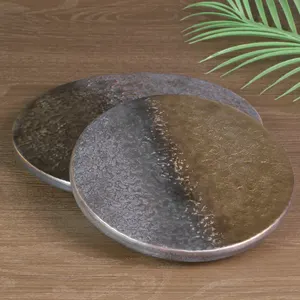 Stoviglie da ristorante all'ingrosso piatto da sushi in ceramica oro scuro piatto da pranzo moderno in stile giapponese vassoio rotondo per alimenti fini