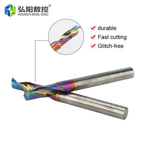 HYCNC <span class=keywords><strong>Fraise</strong></span> en alliage de tungstène et de cobalt à cannelure unique 3.175mm OEM/ODM Mèches de machine de gravure Escalade Fraisage Coloré - Product Image 2