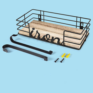 Nhà Tổ Chức Treo Tường Sắt Bàn Ủi Chủ Cơ Sở Bằng Gỗ Gấp Giá Cho Phòng Giặt ủi Cho Bàn Ủi Quần Áo Kệ - Product Image 2