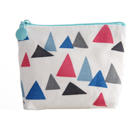 Grosir Mini Kartun Geometris Dompet Koin Kunci Kanvas Tas Penyimpanan Kecil Dompet Mini Dompet Koin untuk Uniseks