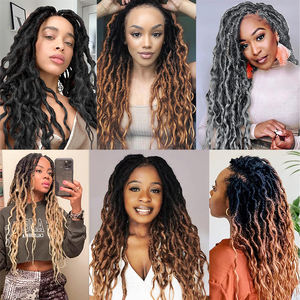 Extensiones de Cabello sintético <span class=keywords><strong>Afro</strong></span> para hombres, <span class=keywords><strong>trenzas</strong></span> suaves hechas a mano, baratas, de ganchillo - Product Image 6