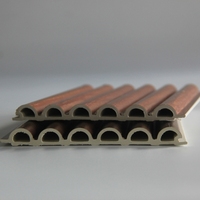 Revêtement composite écologique Grain de bois Pvc Wpc Panneaux muraux Matériaux décoratifs pour la maison