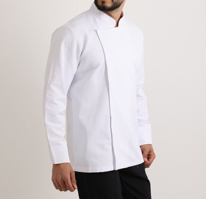Custom White Chef Long Sleeve Men's Kitchen Accessories Autumn <strong>Winter</strong> Work <strong>Clothes</strong> for Hotel Restaurant Restaurant <strong>Bar</strong> Uniforms - Product Image 3