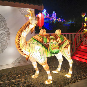 فوانيس حريرية صينية على شكل حيوانات DZ2305: نمر، أسد، باندا، زرافة، بجعة، حمار وحشي، ماعز، جمل للحدائق الحيوانية - Product Image 5