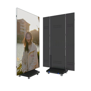 GOB LED poster P2 digital advertising display Three <b>fold</b> floor standing <b>screen</b> for shopping mall - Product Image 5