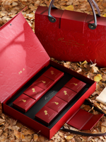 Nouvelle boîte à desserts, cadeau du Nouvel An, boîte-cadeau de gâteaux de lune de style chinois, carton de rangement portable pour le Festival de la Mi-Automne