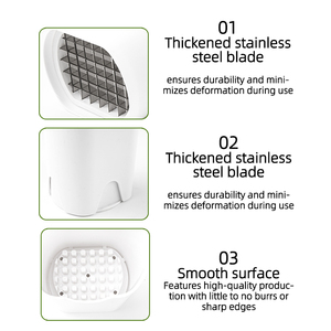 Taglierina per patatine fritte manuale in plastica con cubetti di verdure - Product Image 5