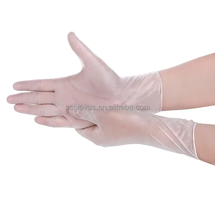 Großhandels preis Die billigsten wasserdichten Natur kautschuk handschuhe Vinyl Pvc hand gefertigte Kunststoff handschuhe