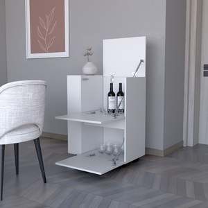 DB White Bar Cart Belleville Armarios elegantes para sala de estar - Product Image 3