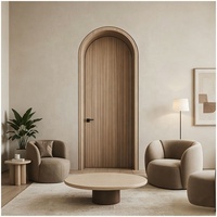 Porte intérieure en bois massif sur mesure, style arche française, pré-montée, écologique, résistante à l'humidité et insonorisée
