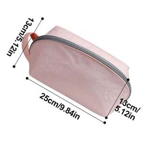 Custom <b>Pouch</b> Luxury Beauty Bags Makeup Zipper Closure Travel Professional <b>Velvet</b> Makeup Bag - Product Image 3