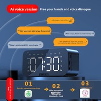 YW-P6 V5.1 für Lautsprecher-Uhr mit Doppelalarm KI-Sprachsteuerung Eingebauter Akku Multifunktions-Audio für Heim-/Autonutzung