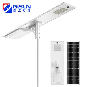 Luz solar IP65 de alta potência para uso externo, à prova d'água, alumínio, 250W, 300W, 400W, 500W, 600W, integrada, tudo em um, luz de rua solar LED