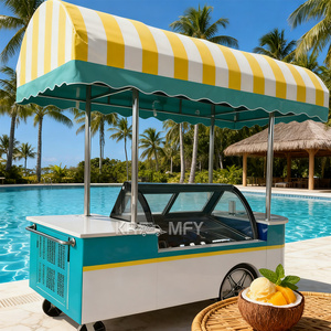 Mobile Electric Coffee & Ice Cream Tricycle with Fiberglass Frame 36V Lithium <b>Battery</b> for Food Service - Product Image 2