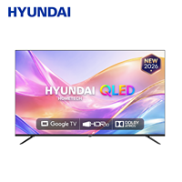 Téléviseur intelligent HYUNDAI 65 pouces QLED 4K, écran DLED sans cadre, Android 14, 60 Hz, télécommande vocale, Wi-Fi, noir