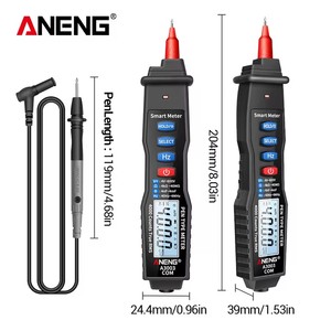 ANENG A3003 เครื่องวัดแบบปากกา 4000 ฟังก์ชั่น วัดแรงดันไฟฟ้าแบบไม่สัมผัส ความต้านทาน ความจุไฟฟ้า มัลติมิเตอร์แบบดิจิตอล - Product Image 3