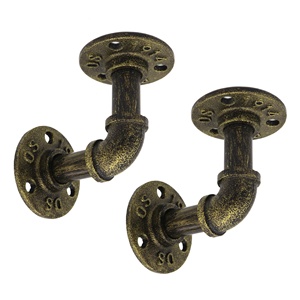 Tubo di <span class=keywords><strong>Staffe</strong></span> di Mensola di Heavy Duty Supporto L Decorativi In Metallo Acciaio Inox Galleggiante Montaggio A Parete Ghisa Industriale Tubo Scaffale <span class=keywords><strong>Staffe</strong></span> - Product Image 3