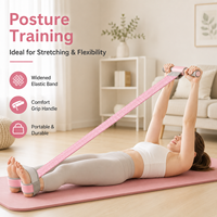Bande de Résistance à Pédale pour la Récupération Post-partum du Plancher Pelvien avec Élastique en Latex pour l'Assistance aux Sit-up et l'Entraînement des Jambes, du Dos et des Épaules