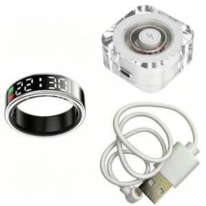 Smart <b>Ring</b> Display Screen Touch Control Heart Rate Monitor Step Counter Sleep Activity Tracker Remote Video Control - Product Image 4