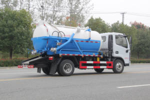 Anra Camion d'aspiration des eaux usées 4x2 Camion d'aspiration des eaux usées Aspiration fécale à pression Camion-citerne de nettoyage par jet d'égout - Product Image 6