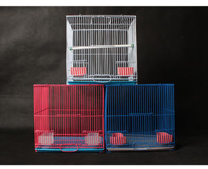 <span class=keywords><strong>Cage</strong></span> à animaux en fer forgé durable et polyvalente avec plateau en plastique pour oiseaux, perroquets, pigeons, lapins, élevage, tailles petite/moyenne/grande - Product Image 6