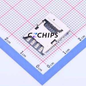 HYCW68-2IN117-230B SD Card / Memory Card Connector SMD Connector Plug-In Type MicroSD Card (TF Card) Card Holder With - Product Image 1