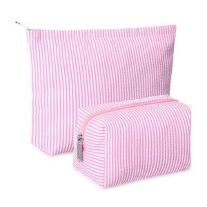 Ensemble de trousses de toilette en velours côtelé, plusieurs tailles, pochette à fermeture éclair, trousse de maquillage portable, résistante à l'usure, sac de rangement de voyage pour cosmétiques - Product Image 3