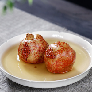 Yixing Purple Clay Pomegranate <b>Tea</b> Pet Zisha Ceramic Ornament For <b>Tea</b> <b>Set</b> Decor - Product Image 4
