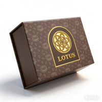 Boîte cadeau de luxe estampillée à chaud avec design personnalisé pour bijoux haut de gamme, parfums et cadeaux de fêtes