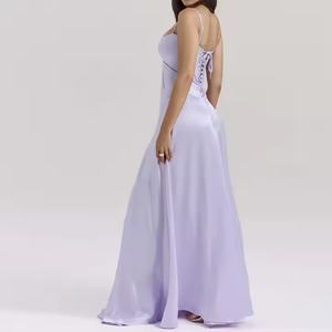 Elegante Vestido Maxi de Encaje con Cordones, Satinado, Impresionante Vestido de Noche con Cordones, Ropa Personalizada para Mujer, Vestido de Verano para Mujer - Product Image 3