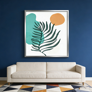 Peinture à l'huile abstraite minimaliste de feuilles tropicales moderne pour salon, salle à manger, décoration intérieure, <span class=keywords><strong>tableau</strong></span> mural <span class=keywords><strong>pas</strong></span> <span class=keywords><strong>cher</strong></span> - Product Image 2