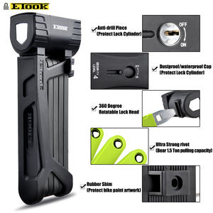 ETOOK Kunci Sepeda Lipat Anti Maling, Kunci Sepeda Lipat Bahan Baja Anti Maling, Kunci Sepeda Lipat - Product Image 3