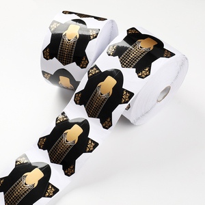 BQAN Adesivi Nail Form Personalizzati in Carta Alluminata da 157g, Rotolo da 500 Pezzi per <span class=keywords><strong>Unghie</strong></span> Sculturali - Product Image 1