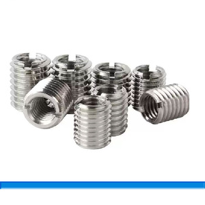<strong>Inner</strong> Outer Teeth Slotted Nut Stainless Steel Self Tapping Metric Fully <strong>Threaded</strong> Sleeve <strong>Threaded</strong> <strong>Insert</strong> <strong>for</strong> Heavy Industry Use - Product Image 3