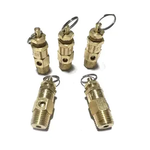 Dispositivos de control Válvula de seguridad de latón 125 PSI Set Presión 1/4 "Macho NPT