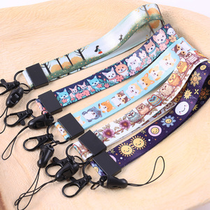 حبل تعليق ملون مخصص وصديق للبيئة بشعارك الخاص للمعارض والفعاليات، حبل قصير أنيق للهاتف المحمول من البوليستر - Product Image 6