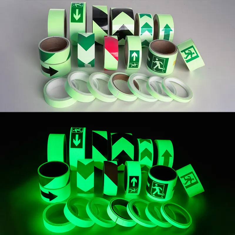 High Luminous Long Glowing Removable Waterproof and Photoluminescent Glow in The Dark Tapes
