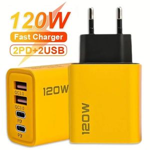 120W Dual USB + Type C GaN PD Fast Charger Phone Quick Charging <b>Adapter</b> for Tablet Pro Laptop Smart Phones Charge - Product Image 2