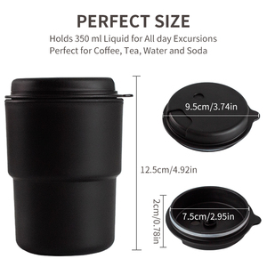 Многоразовые чашки для эспрессо кофейные кружки с крышками из полипропилена термостойкие для американских горячих или холодных раковин - Product Image 4