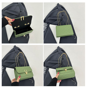 Bolso de cadena acolchado, nuevo estilo de verano 2026, bolso cuadrado pequeño, textura de costuras sencillas, bolso de hombro, bolso de mujer estilo INS. - Product Image 4