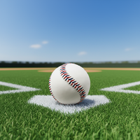 Ballons de baseball Little League personnalisés Intop, revêtement en cuir, 9 pouces, blancs, équipement d'entraînement durable pour les jeunes, utilisation en extérieur
