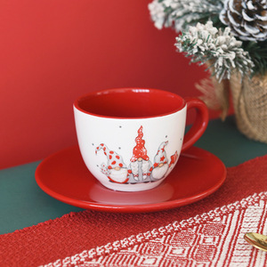 Tasses et assiettes en céramique style Père Noël nordique, tasses et assiettes à café occidentales, tasses à thé de l'après-midi - Product Image 3