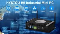 Hystou Industriële Mini Computer Intel I7-10810U Cpu Hd Ddr4 2com Rs232 Gpio Usb3.0 5G Wifi Robuust Met Koelventilator Mini Pc